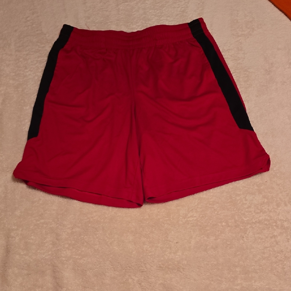 Tek Gear Red and Black Athletic Shorts